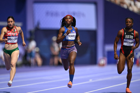 Cecilia Tamayo en competencia (AFP)