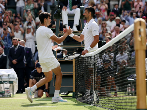 Alcaraz y Djokovic en Wimbledon / (Reuters)